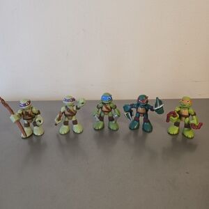 TMNT Teenage Mutant Ninja Turtles Mini Figures 2.5” Playmates 2015 - Set of 5